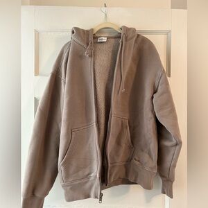Aritzia TNA Bubble Fleece Full-Zip Hoodie - small